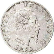 ITALY, 20 Centesimi, 1863, Milan, KM #13.1, EF(40-45), Silver, 0.97