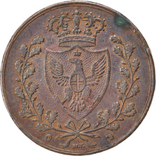 Italie, Sardaigne, Charles Félix, 5 Centesimi 1826 Turin, KM 127.1