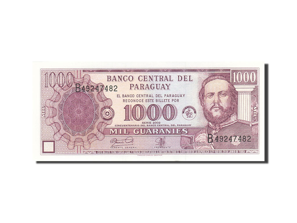 Banknote, Paraguay, 1000 Guaranies, 1997-1998, 2003, KM:214c, UNC(65-70)