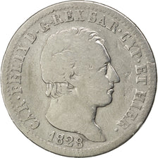 Italie, Sardaigne, Charles Félix, 1 Lire 1828 Turin, KM 121.1
