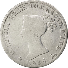 ITALIAN STATES, 10 Soldi, 1815, Parma, KM #27, VF(20-25), Silver, 2.40