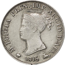 ITALIAN STATES, 5 Soldi, 1815, Parma, KM #26, AU(55-58), Silver, 1.25