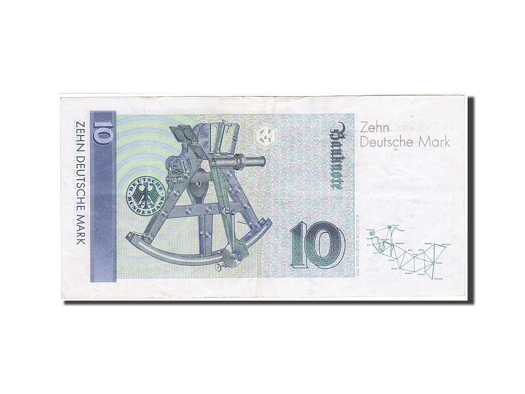 Billet, République fédérale allemande, 10 Deutsche Mark, 1989-1991