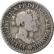 ITALIAN STATES, Franco, 1808, KM #23, VG(8-10), Silver, 4.69