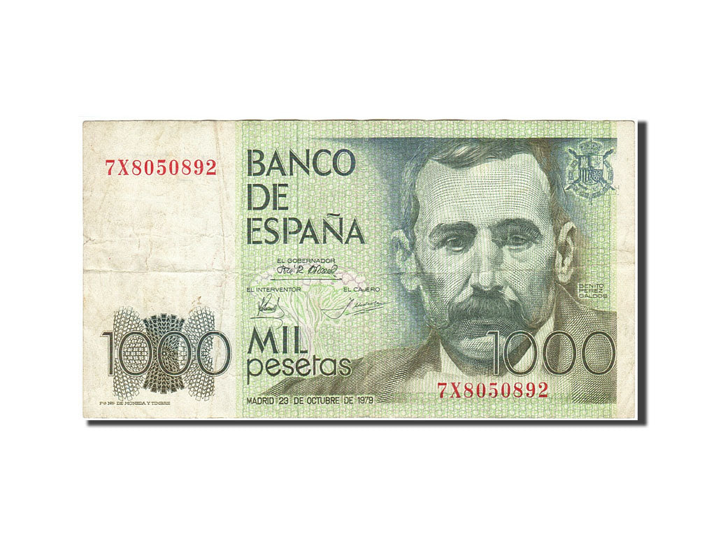 Spain, 1000 Pesetas, 1979, KM:158, 1979-10-23, VF(20-25)