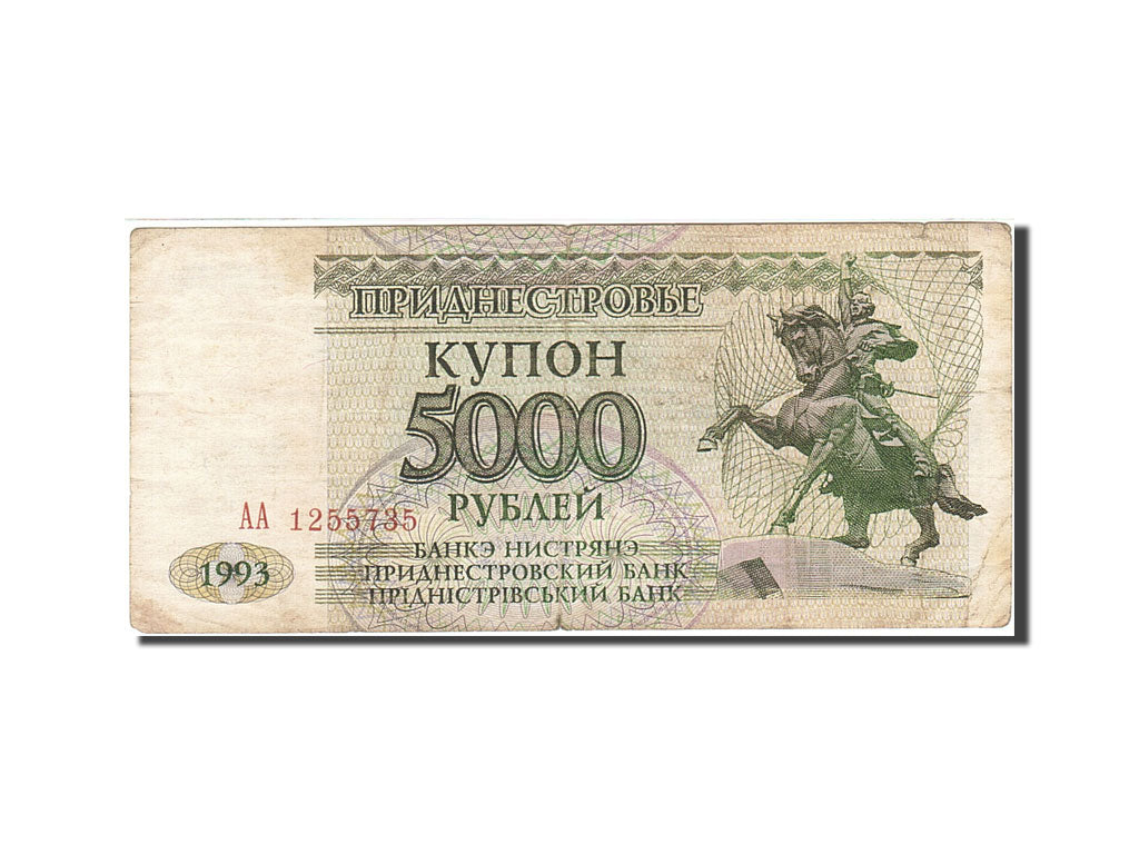 Banknote, Transnistria, 5000 Rublei, 1993-1994, 1993, KM:24, VF(20-25)