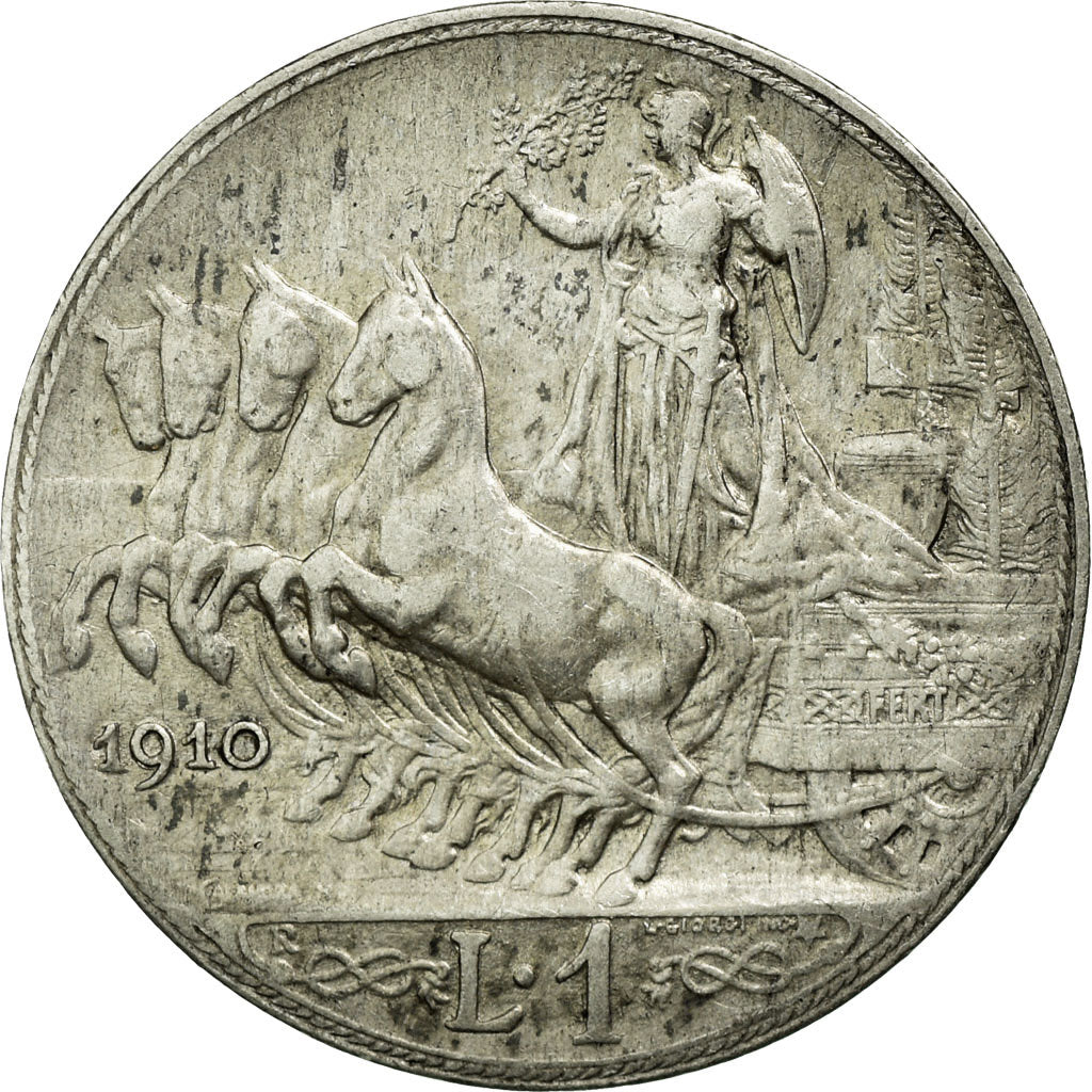Monnaie, Italie, Vittorio Emanuele III, Lira, 1910, Rome, TTB, Argent, KM:45