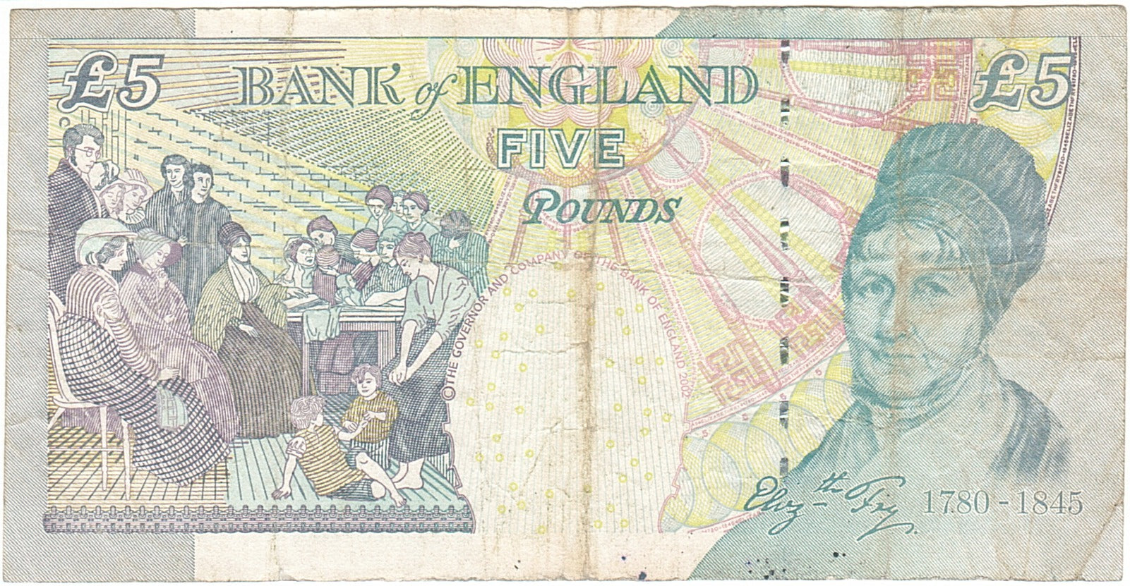 Great Britain, 5 Pounds, 2002, KM:391b, 2002-2003, VF(20-25)