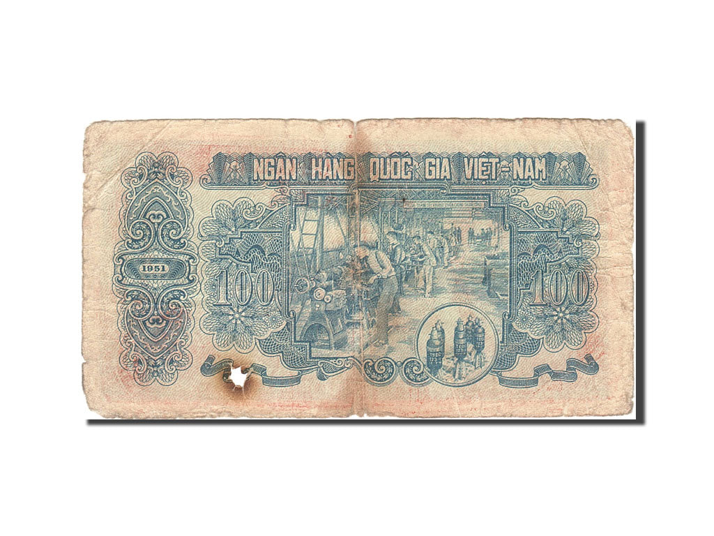 Billet, Viet Nam, 100 D<ox>ng, 1951-1953, 1951, KM:62a, B