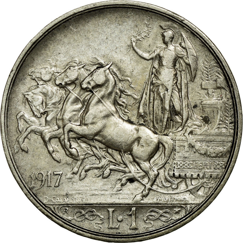 Monnaie, Italie, Vittorio Emanuele III, Lira, 1917, Rome, TTB, Argent, KM:57