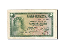 Banconote, Spagna, 5 Pesetas, 1935, KM:85a, 1935, BB