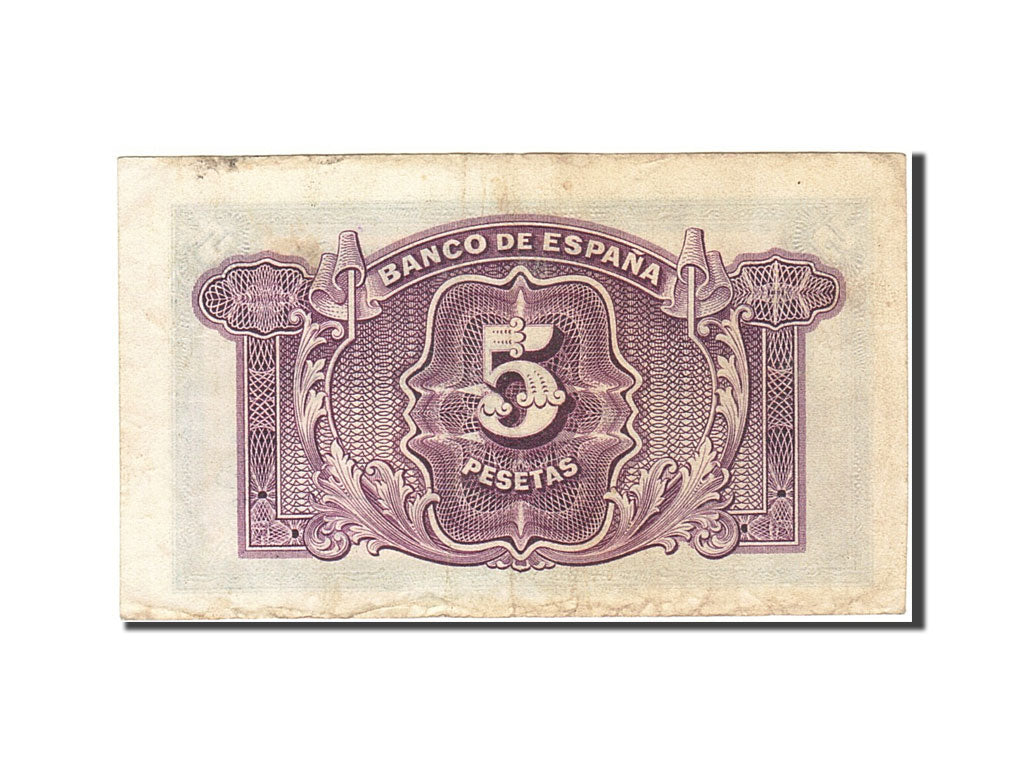 Banconote, Spagna, 5 Pesetas, 1935, KM:85a, 1935, BB