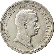 ITALY, 2 Lire, 1916, Rome, KM #55, AU(50-53), Silver, 27, 9.98