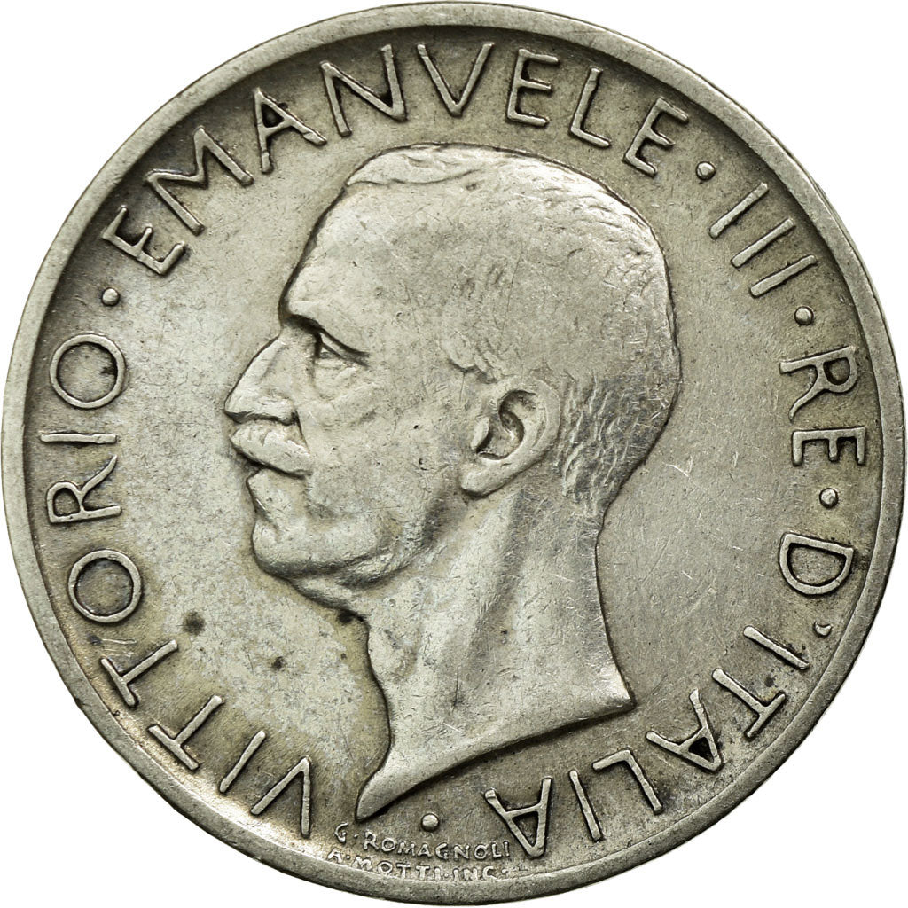 Coin, Italy, Vittorio Emanuele III, 5 Lire, 1926, Rome, EF(40-45), Silver