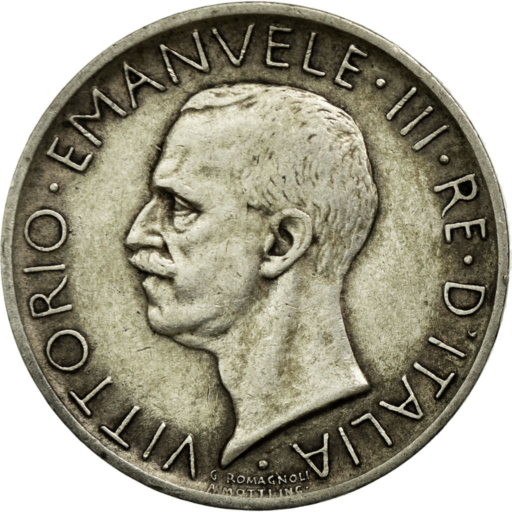 Coin, Italy, Vittorio Emanuele III, 5 Lire, 1928, Rome, EF(40-45), Silver