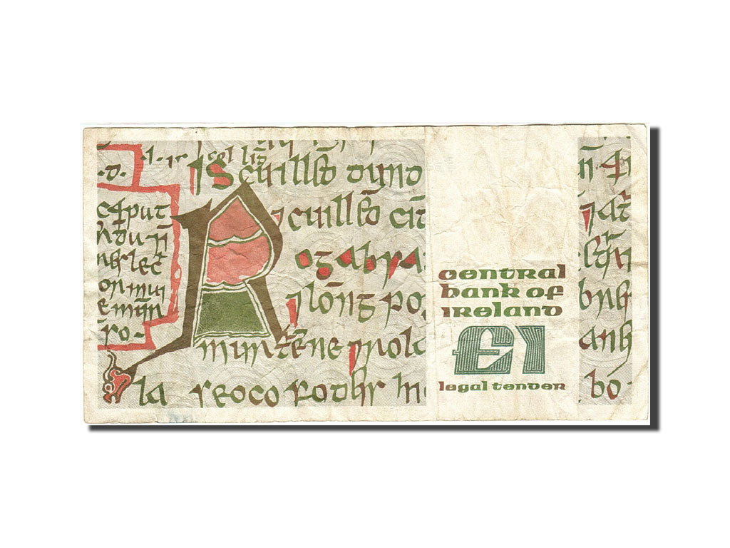 Ireland - Republic, 1 Pound, 1976-1982, 1989-01-09, KM:70d, VF(20-25)