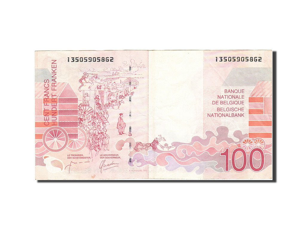 Banknote, Belgium, 100 Francs, 1994-1997, Undated (1995-2001), KM:147, EF(40-45)
