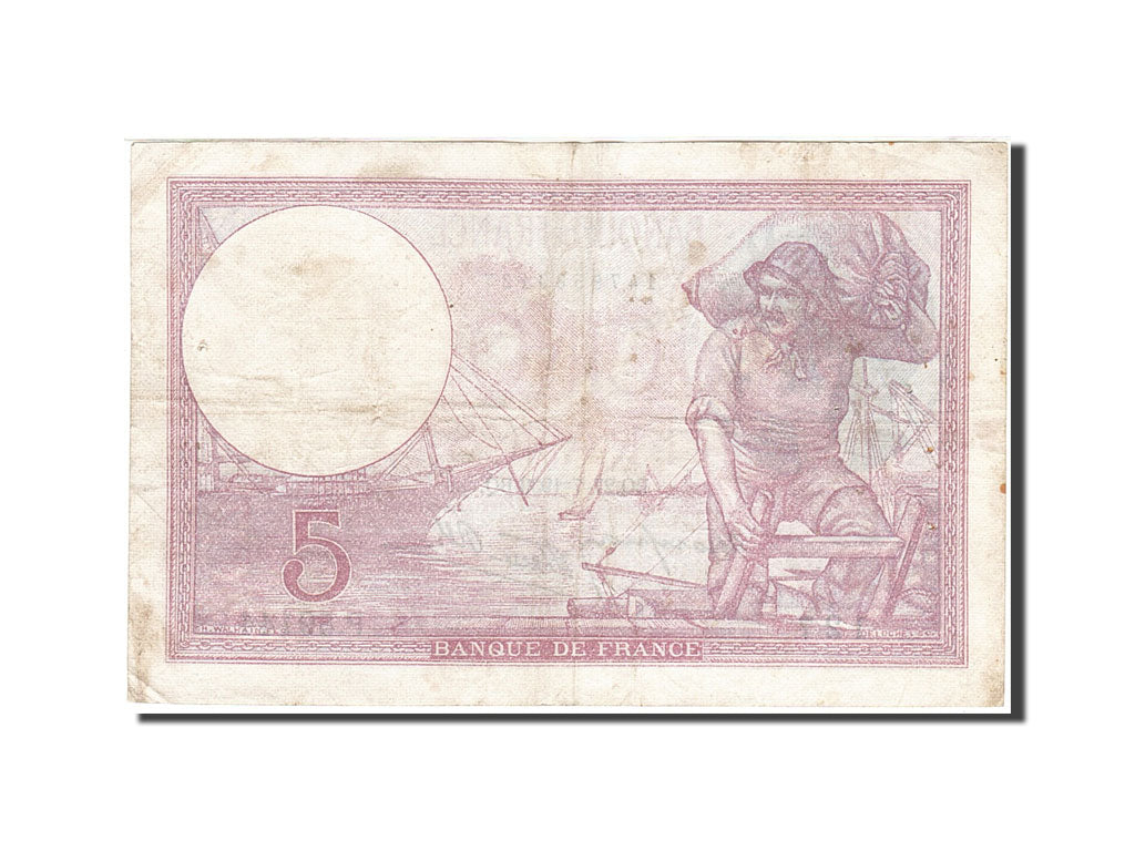 Frankreich, 5 Francs, 1917, KM:83, 1939-07-27, S, Fayette:4.3
