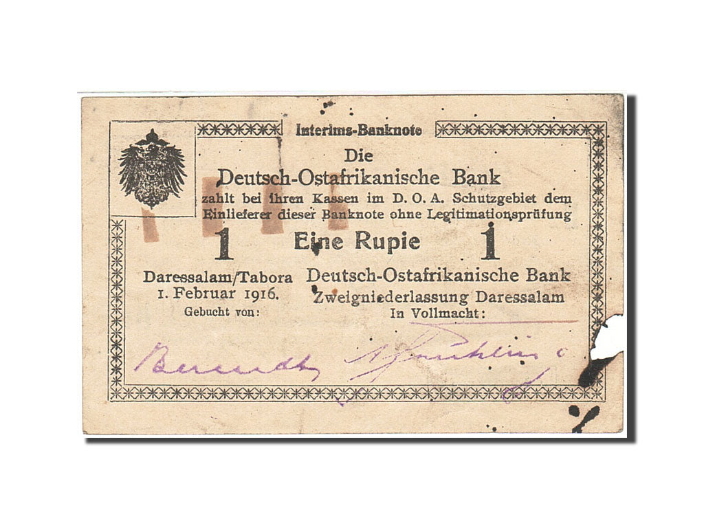 GERMAN EAST AFRICA, 1 Rupie, 1915-1917, KM:19, 1.2.1916, VF(20-25)