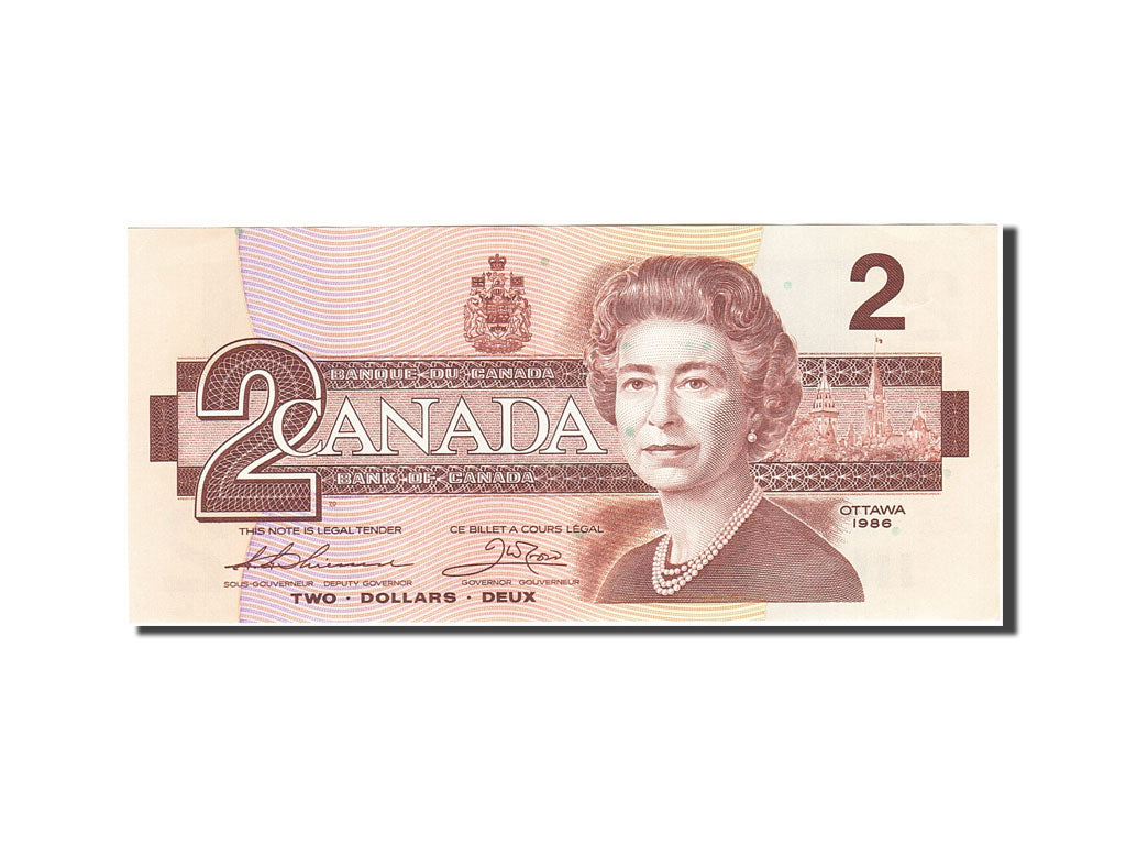 Canada, 2 Dollars, 1986-1991, KM:94a, 1986, AU(55-58)