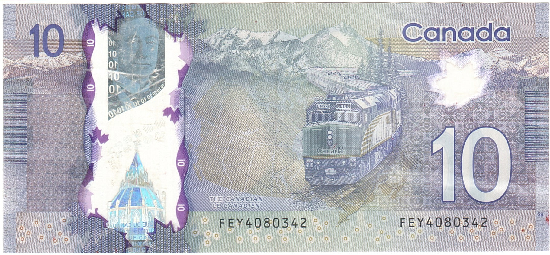 Billete, 10 Dollars, 2013, Canadá, 2013, MBC