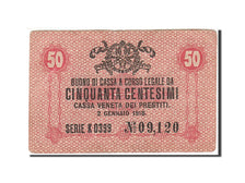 Billete, 5 Centesimi, 1918, Italia, KM:M1, 1918-01-02, BC
