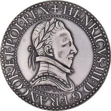 Francia, medalla, Reproduction, Piéfort du Quadruple Franc Henri III, 1968, SC
