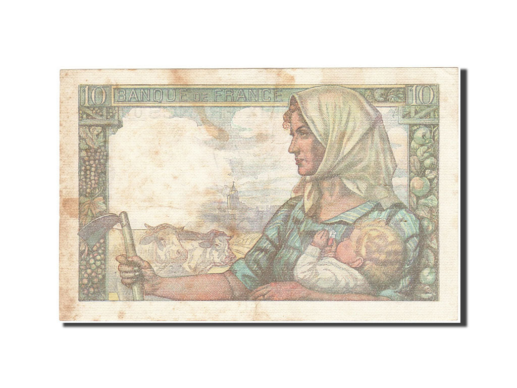 Banknote, France, 10 Francs, 1941, 1946-09-26, EF(40-45), Fayette:8.15, KM:99e