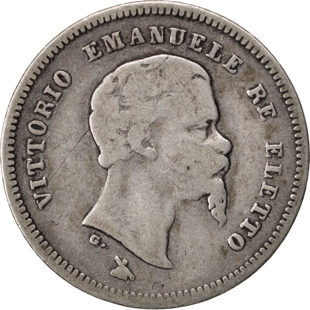 ITALIAN STATES, 50 Centesimi, 1860, Florence, KM #11, VF(20-25), Silver, 18,...