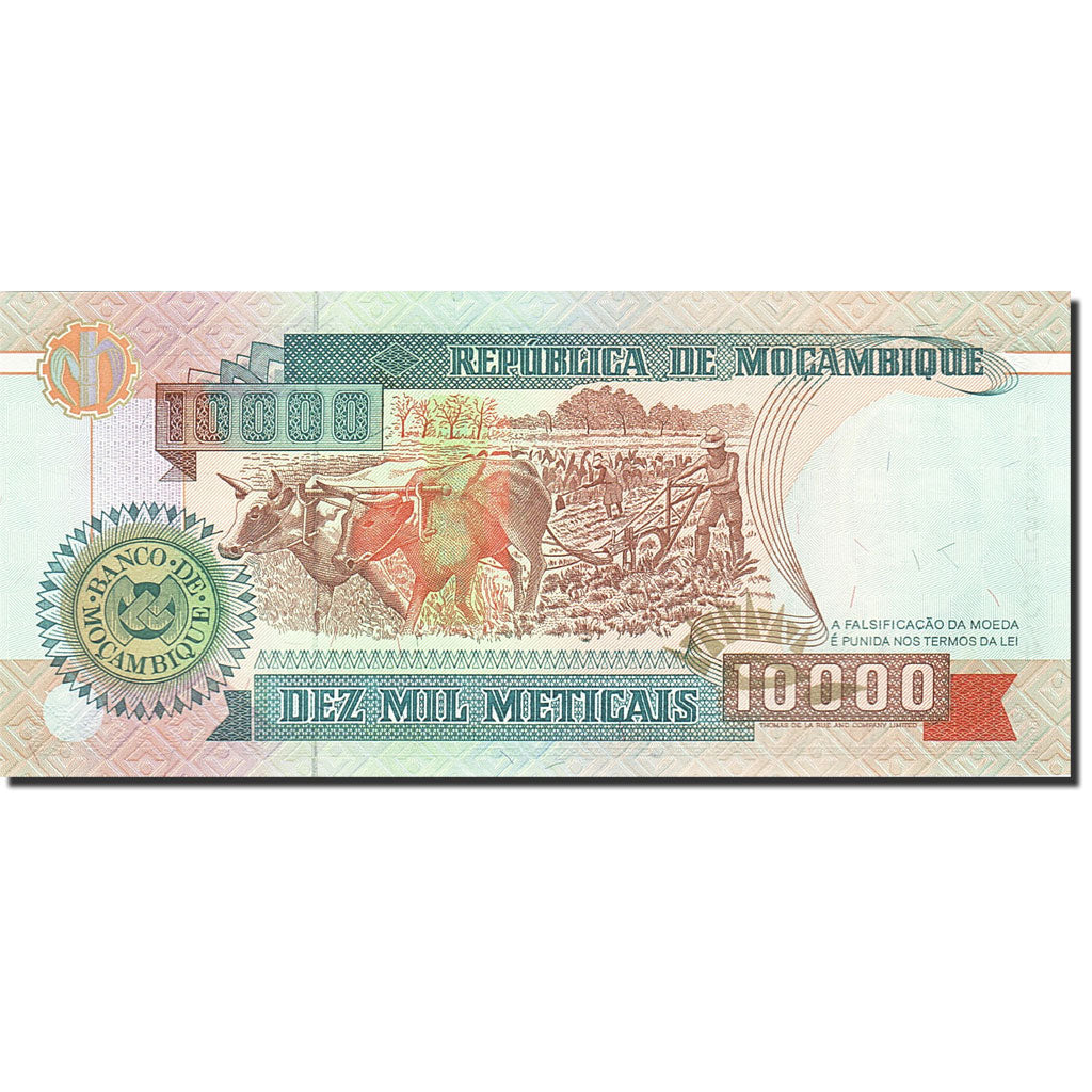 Banknote, Mozambique, 10,000 Meticais, 1991-1993, 1991-06-16, KM:137, UNC(65-70)