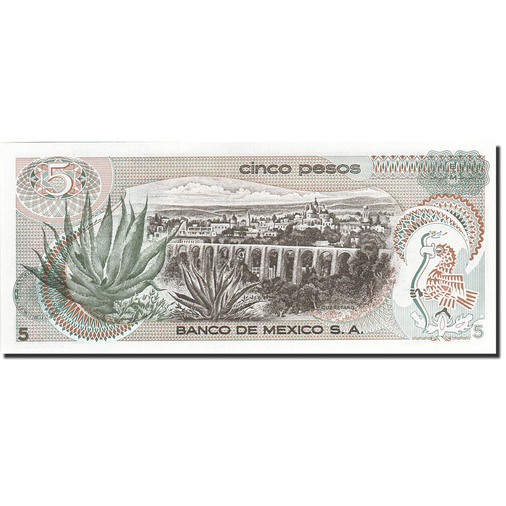 Banknote, Mexico, 5 Pesos, 1969-1974, 1971-10-27, KM:62b, UNC(65-70)