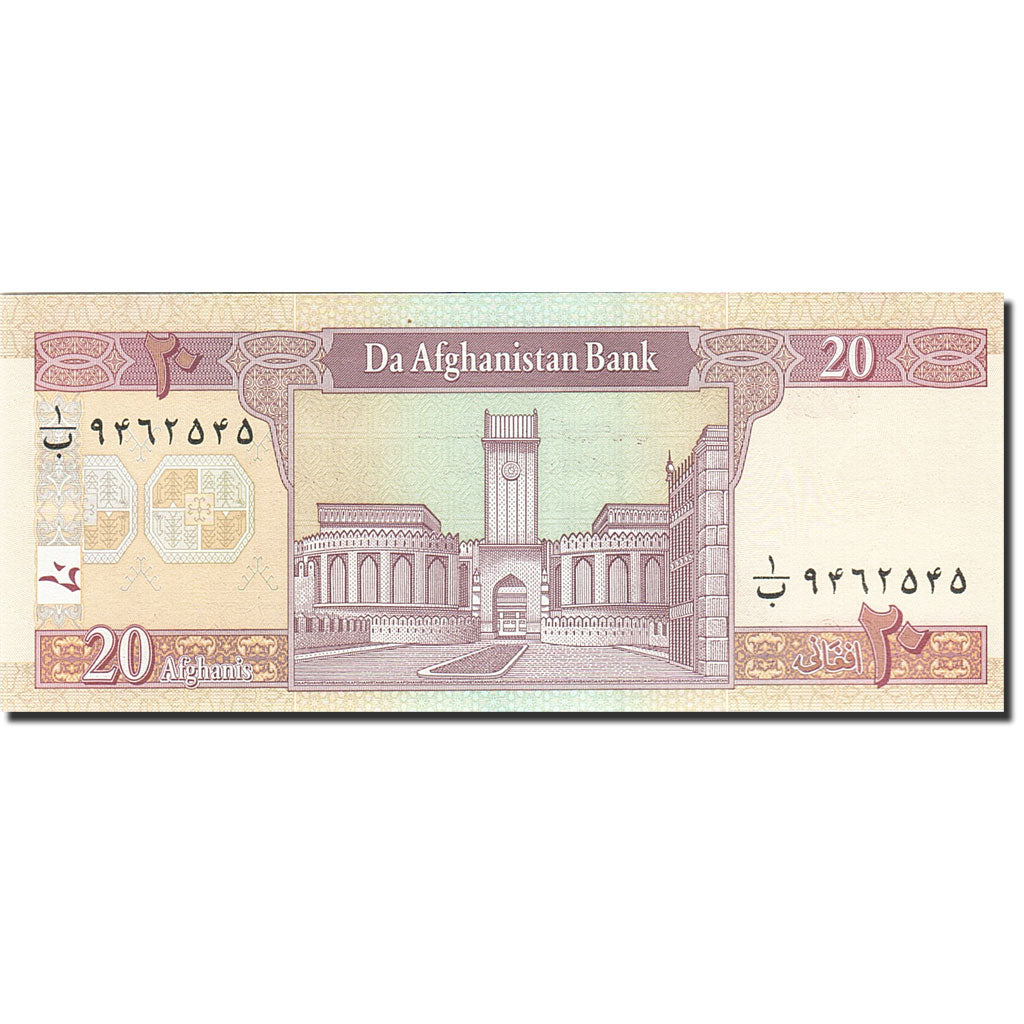 Billet, Afghanistan, 20 Afghanis, 2002, 2002, KM:68a, NEUF