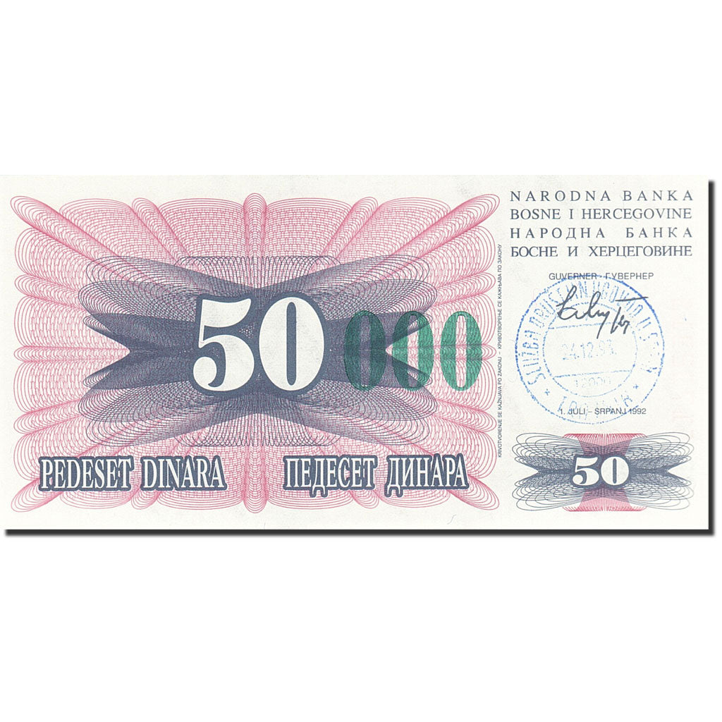 Banknote, Bosnia - Herzegovina, 50,000 Dinara, 1993, 1993-12-24, KM:55c