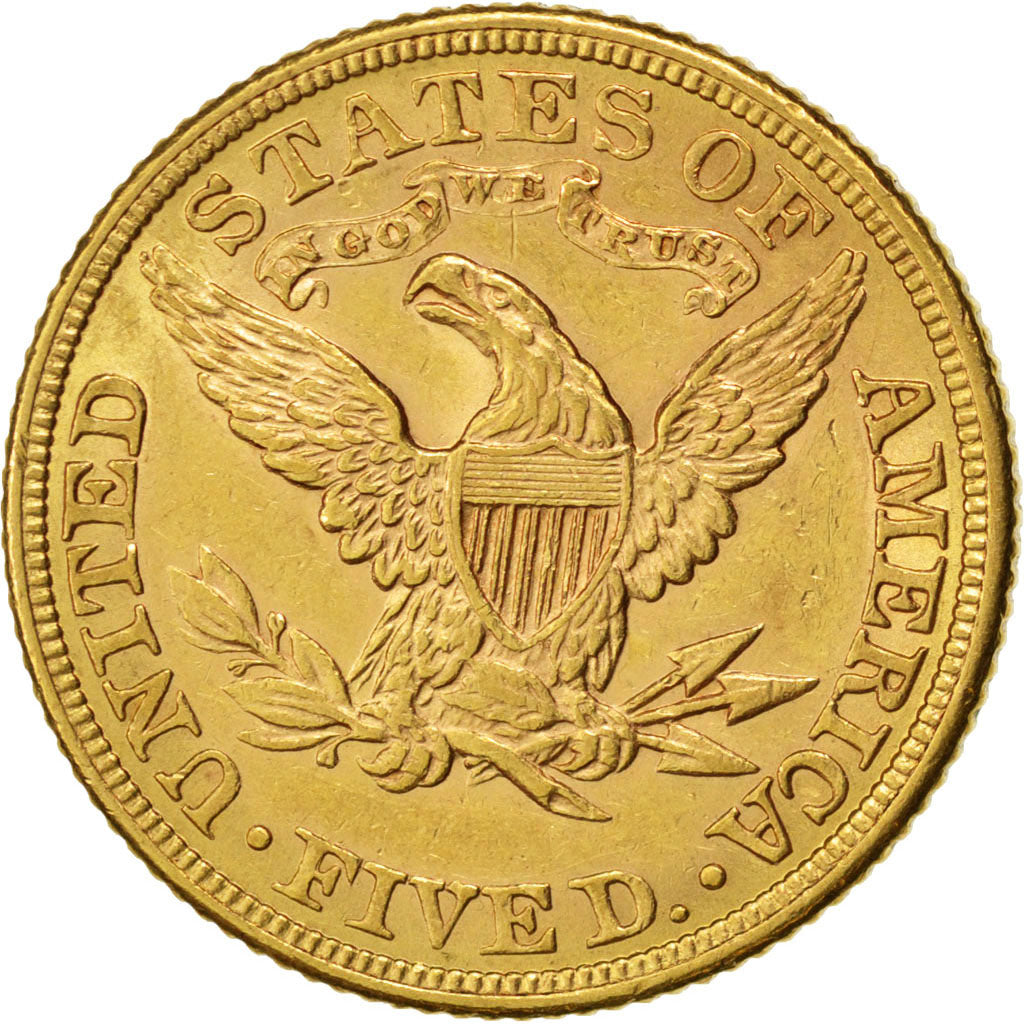 Stati Uniti, Coronet Head, $5, Half Eagle, 1881, U.S. Mint, Philadelphia, SPL...