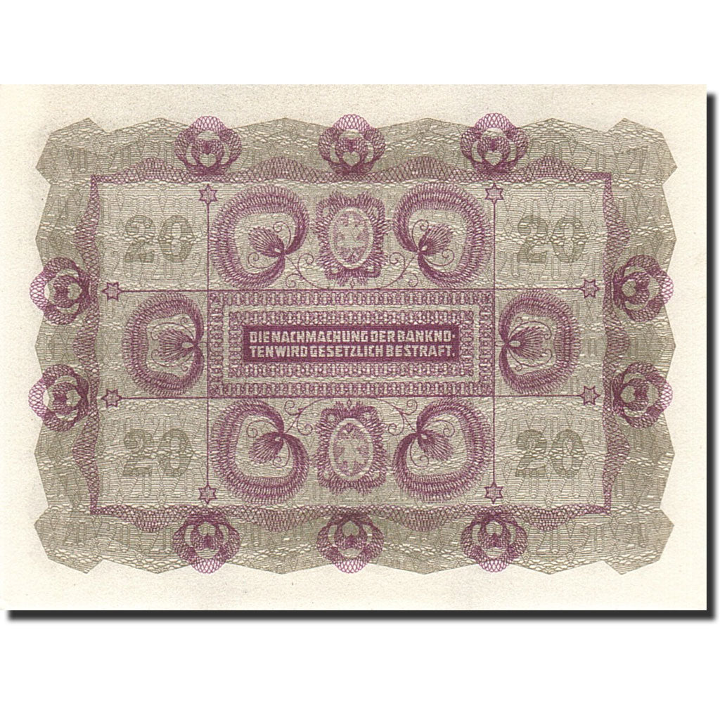 Banknote, Austria, 20 Kronen, 1922, 1922-01-02, KM:76, UNC(63)