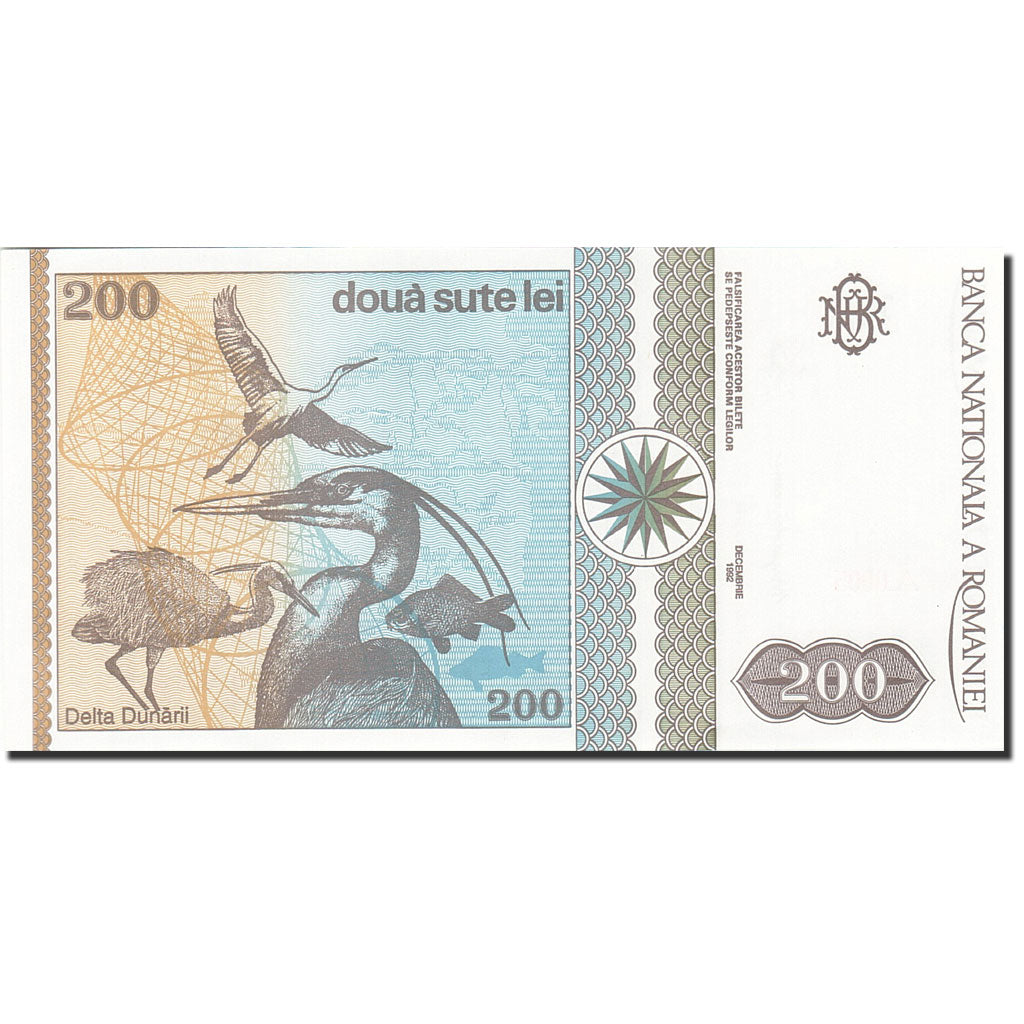 Banknote, Romania, 200 Lei, 1991-1994, 1992, KM:100a, UNC(65-70)
