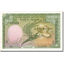 Geldschein, South Viet Nam, 5 D<ox>ng, 1955-1956, Undated (1955), KM:2a, VZ+