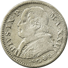 Coin, ITALIAN STATES, PAPAL STATES, Pius IX, 10 Soldi, 50 Centesimi, 1868, Roma