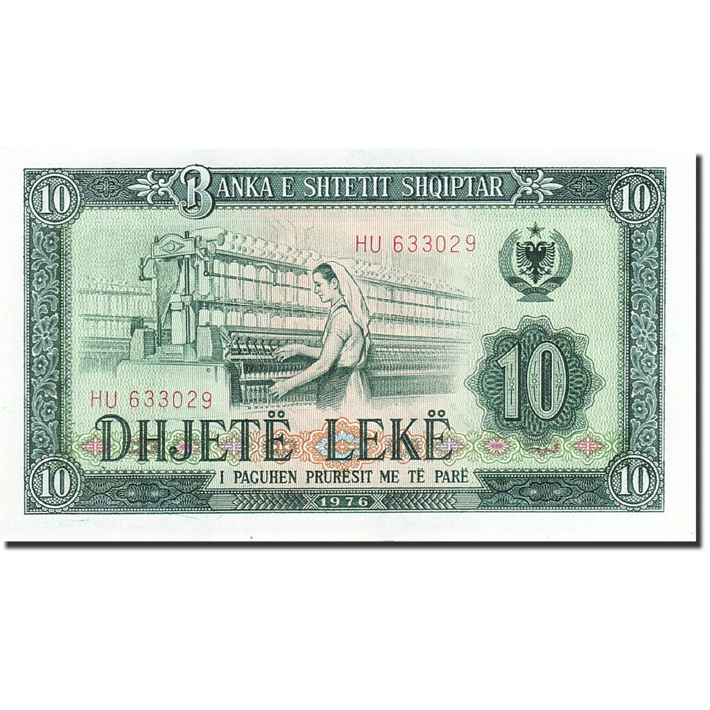 Banknote, Albania, 10 Lekë, 1976, 1976, KM:43a, UNC(65-70)
