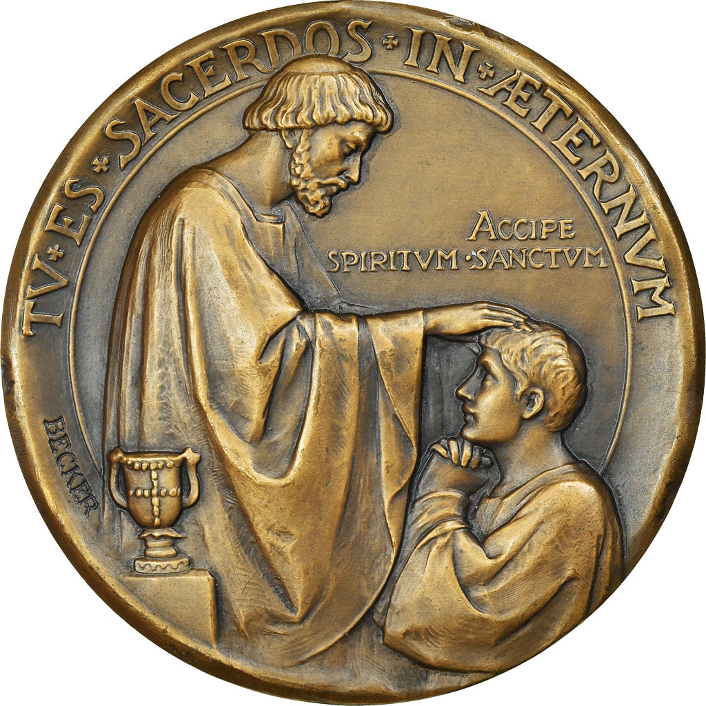 France, Medal, Sacerdoce, Christ, Religions & beliefs, Becker, MS(63), Bronze