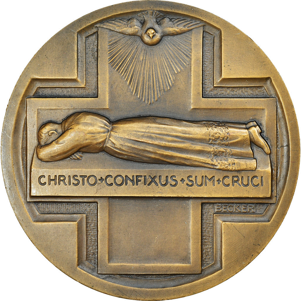 France, Medal, Sacerdoce, Christ, Religions & beliefs, Becker, MS(63), Bronze