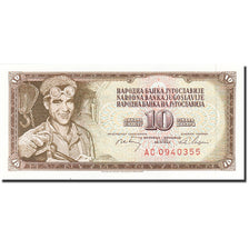 Billet, Yougoslavie, 10 Dinara, 1968-1970, 1968-05-01, KM:82c, NEUF