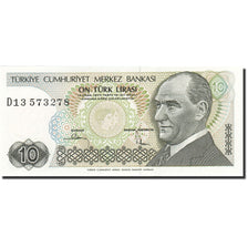 Turquía, 10 Lira, 1984-1997, KM:192, 1979, UNC