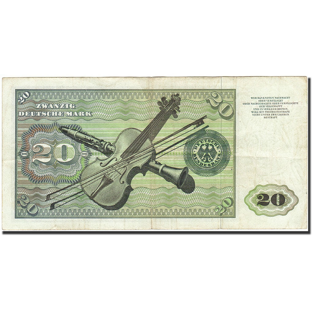 Banknote, GERMANY - FEDERAL REPUBLIC, 20 Deutsche Mark, 1970-1980, 1970-01-02