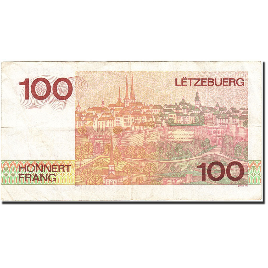 Luxembourg, 100 Francs, 1985-1993, Undated (1986), KM:58b, EF(40-45)