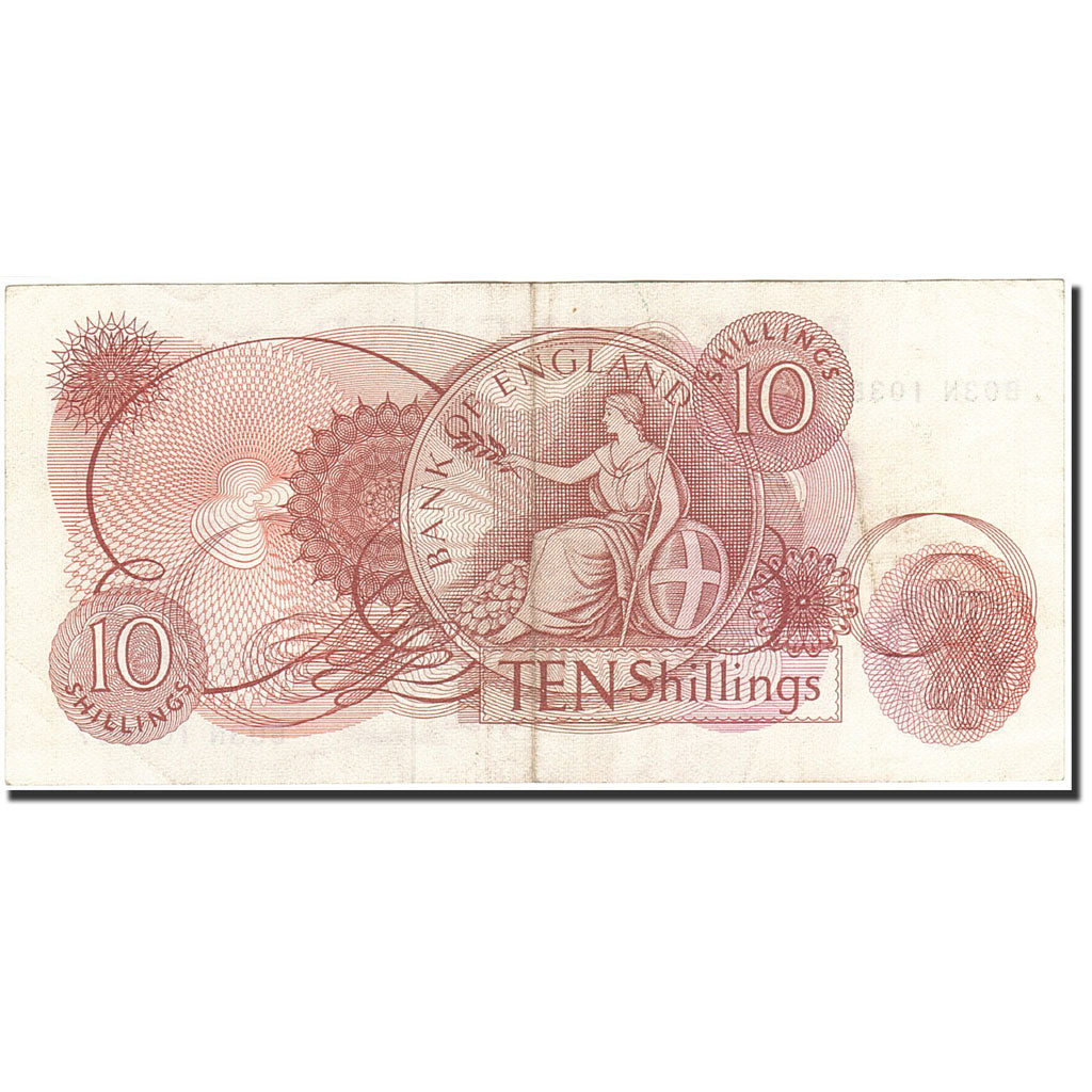Billet, Grande-Bretagne, 10 Shillings, 1960-1964, 1966-1970, KM:373c, SUP