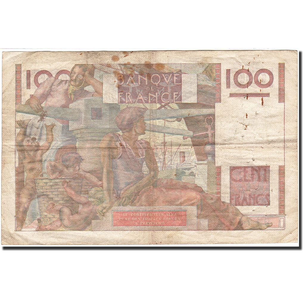 Banknote, France, 100 Francs, 1945, 1952-09-04, VF(20-25), Fayette:28.33