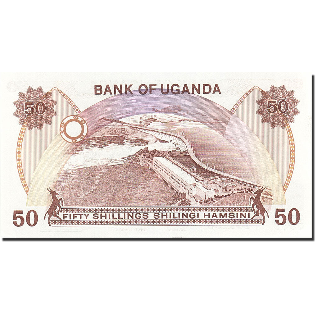 Banknote, Uganda, 50 Shillings, 1983-1985, Undated (1985), KM:20, UNC(65-70)
