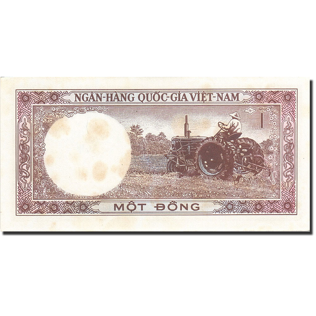 Geldschein, South Viet Nam, 1 D<ox>ng, 1964, Undated (1964), KM:15a, SS+