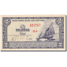 Billete, 2 D<ox>ng, 1955, Vietnam del Sur, KM:12a, Undated (1955), EBC